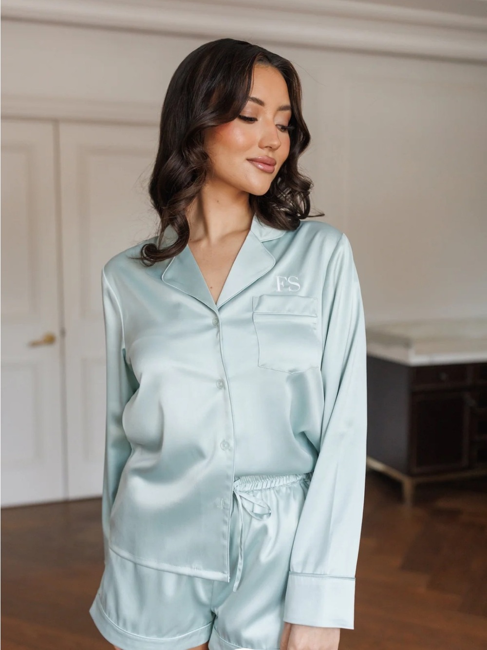 Le Rose Zoe Satin Sleep Set (Monogrammed)